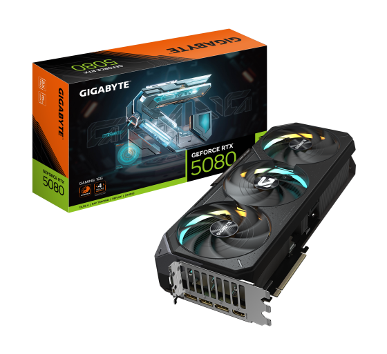 gigabyte gigabyte geforce rtx 5080 gaming 16g tarjeta grafica   16gb gddr7, 256 bits, pci e 5.0, 261