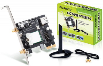 gigabyte tarjeta de red wireless gigabyte gc wb1733d i,ac 9260,pci e,wlan/bt5.0,802.11ac,1733 mb/s