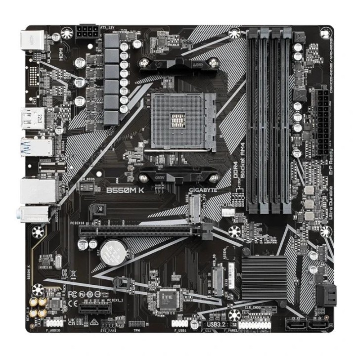 gigabyte placa base b550m k matx am4