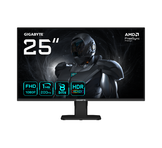 gigabyte gigabyte gs25f2 monitor gaming 25 fhd   1920 x 1080, 200hz, 1ms, 300 cd/m2, display hdr 10,