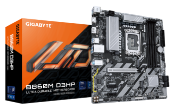 gigabyte gigabyte b860m d3hp placa base   cpus intel core ultra, vrm de 4+1+2+1 fases, hasta 9066mhz