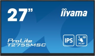 iiyama monitor iiyama 27 ips bonded pcap 10p touch, 1920x1080, flat bezel free glass front, hdmi, di