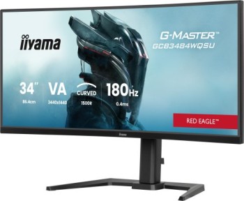 iiyama monitor iiyama g master gcb3484wqsu b1, 34, curvatura 1500r, 180hz, 500cd