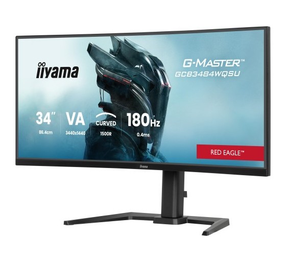 iiyama monitor iiyama g master gcb3484wqsu b1, 34, curvatura 1500r, 180hz, 500cd