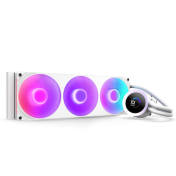 nzxt nzxt kraken plus 360 rgb procesador sistema de refrigeracion liquida todo en uno blanco 1 pieza