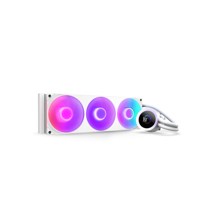 nzxt nzxt kraken plus 360 rgb procesador sistema de refrigeracion liquida todo en uno blanco 1 pieza
