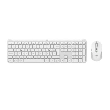 logitech teclado + raton logitech mk950 inalambrico blanco