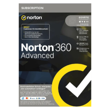 norton antivirus norton 360 advanced 200gb espanol 1 usuario 10 dispositivos 1 ano esd electronica