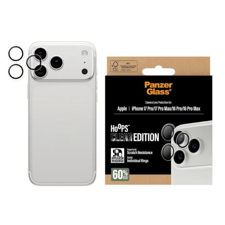 panzerglass camera prot. iphone 16 17pro/max trans