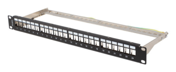 patch panel lanberg 24 puertos 1u rack 19 ftp para modulos keystone negro