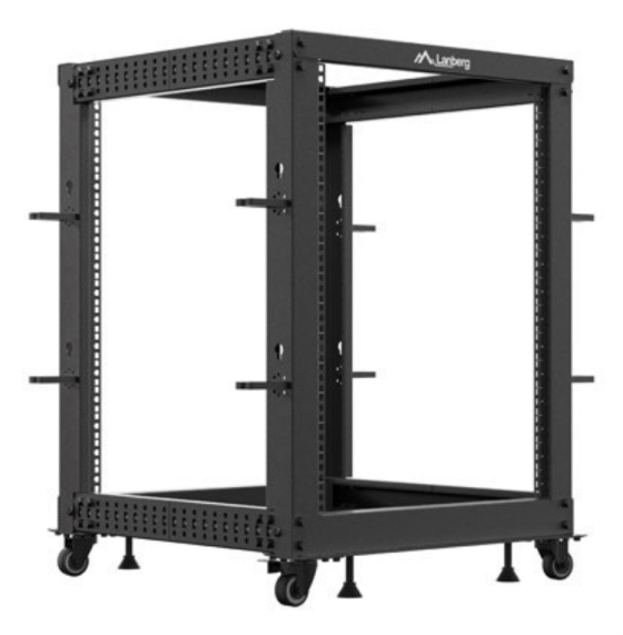 armario lanberg abierto rack 19 15u 600x600 ajustable hasta 1100 negro