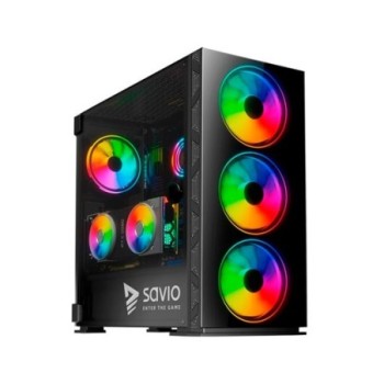 torre atx savio prime x1 argb 4xvent 120mm max vga 340mm max cpu 160mm