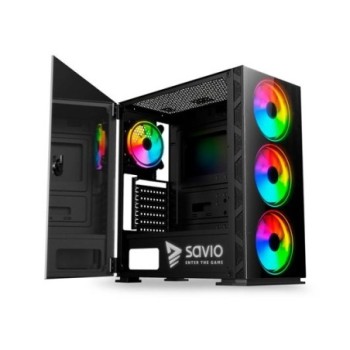 torre atx savio prime x1 argb 4xvent 120mm max vga 340mm max cpu 160mm