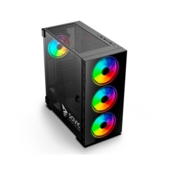 torre atx savio prime x1 argb 4xvent 120mm max vga 340mm max cpu 160mm
