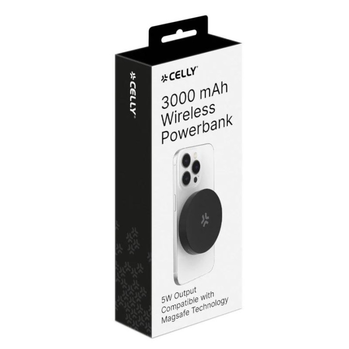 celly powerbank magsafe 3000 mah negro