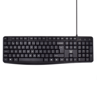 teclado ewent querty portugues escritura silenciosa usb negro