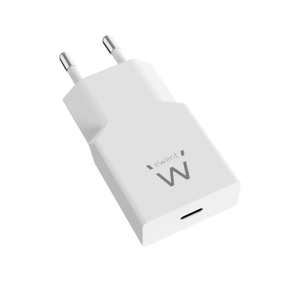 ewent cargador ewent ew1310 20w usb tipo c blanco