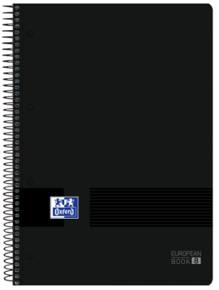 oxford oxford 400088489 cuaderno y block 160 hojas negro  pack  5 unidades