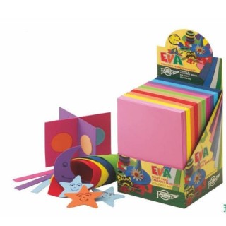 faibo expositor 100 laminas goma eva 20x30 cm. 10 colores surtidos faibo 653exp