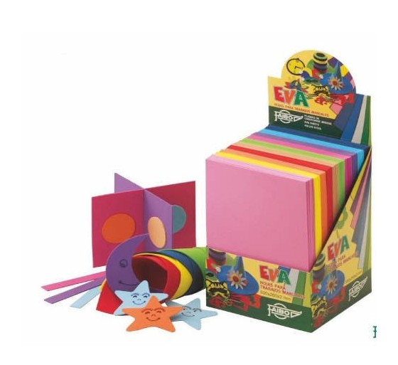 faibo expositor 100 laminas goma eva 20x30 cm. 10 colores surtidos faibo 653exp