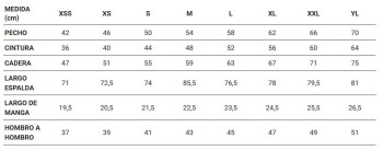 blusa abierta mujer yanira bl t.m