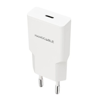 nanocable cargador usb c/pd 25w   blanco