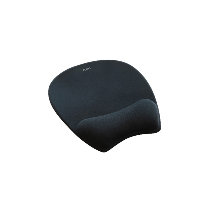 tooq tooq alfombrilla para raton ergonomica con reposamunecas de espuma viscoelastica, negro