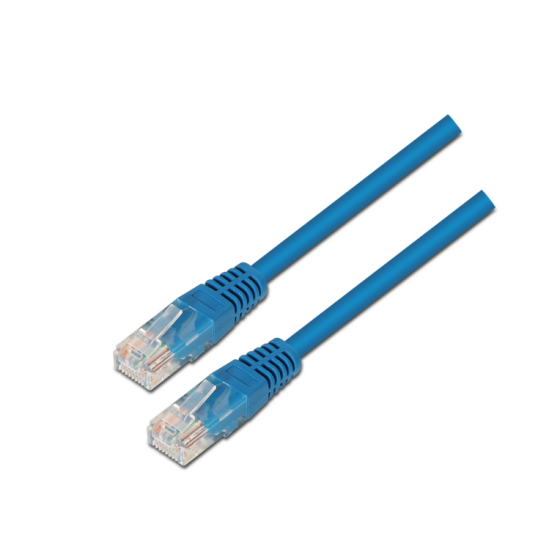 cable red aisens latiguillo rj45 cat.5e utp awg24 azul 0.5m