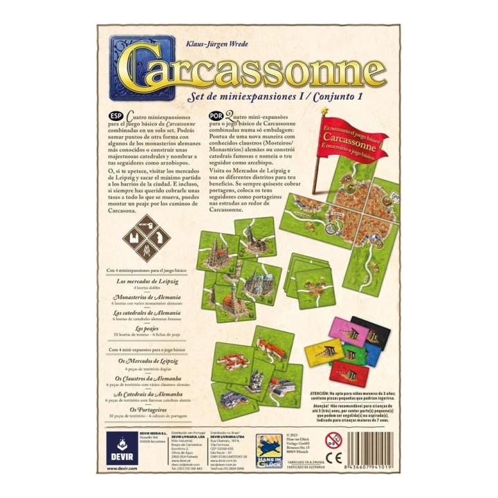 devir juego de mesa devir carcassonne expansiones reunidas