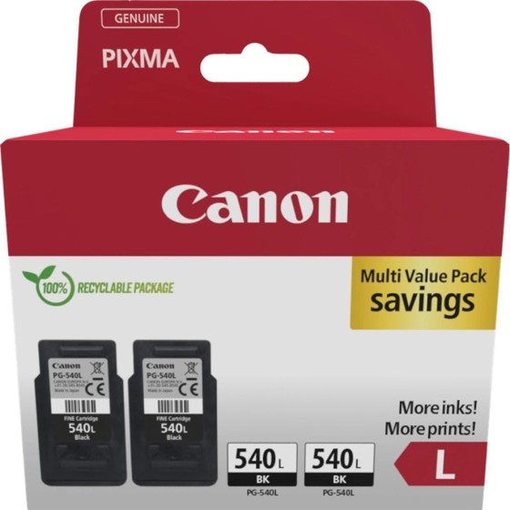 canon cartucho tinta canon pg 540l twin negro