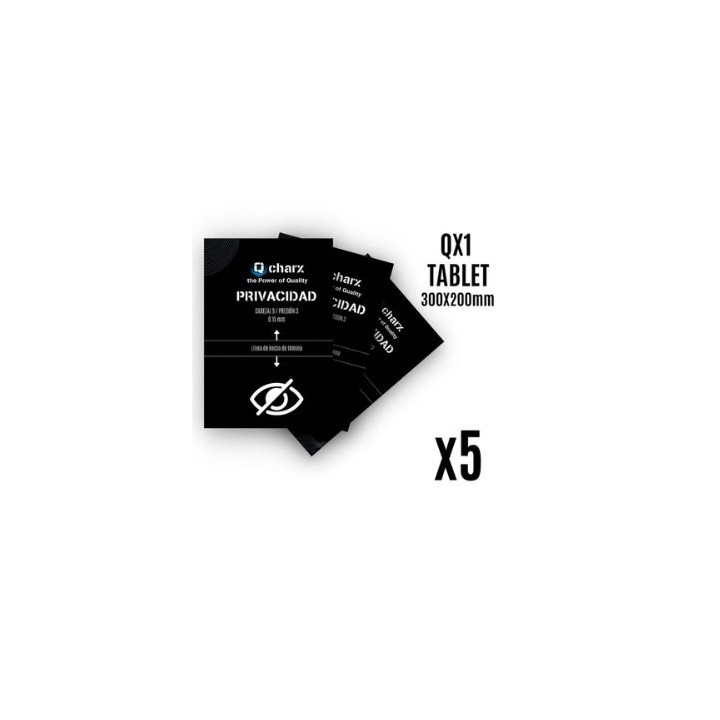 lamina qcharx tablet privacidad pack5 tablet privacidad 10,5  qx1 qx1max