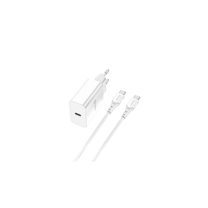 cargador cable qcharx chronos 20w tipo c 20w puerto tipo c blanco cable tipo c