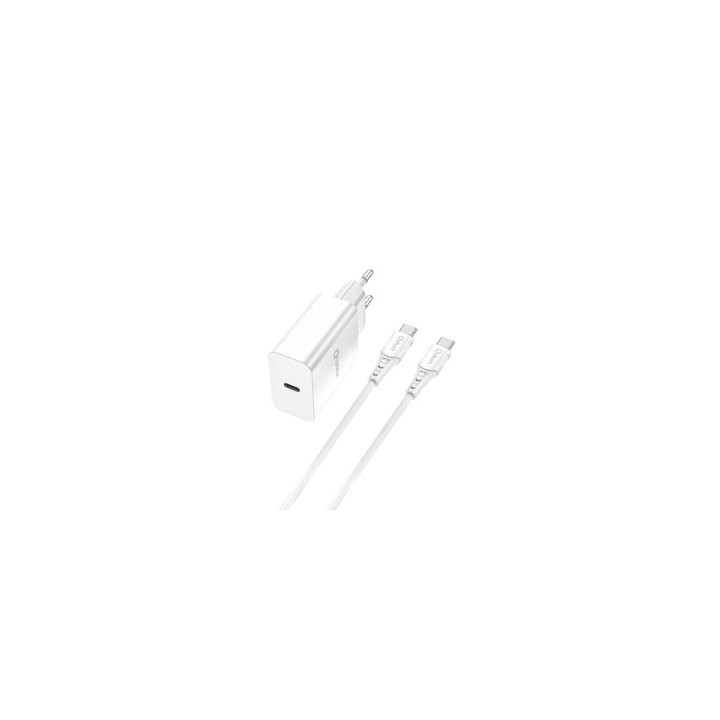 cargador cable qcharx chronos 20w tipo c 20w puerto tipo c blanco cable tipo c