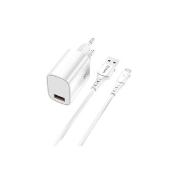cargador cable qcharx artemisa 18w micro 18w puerto usb a  blanco cable micro