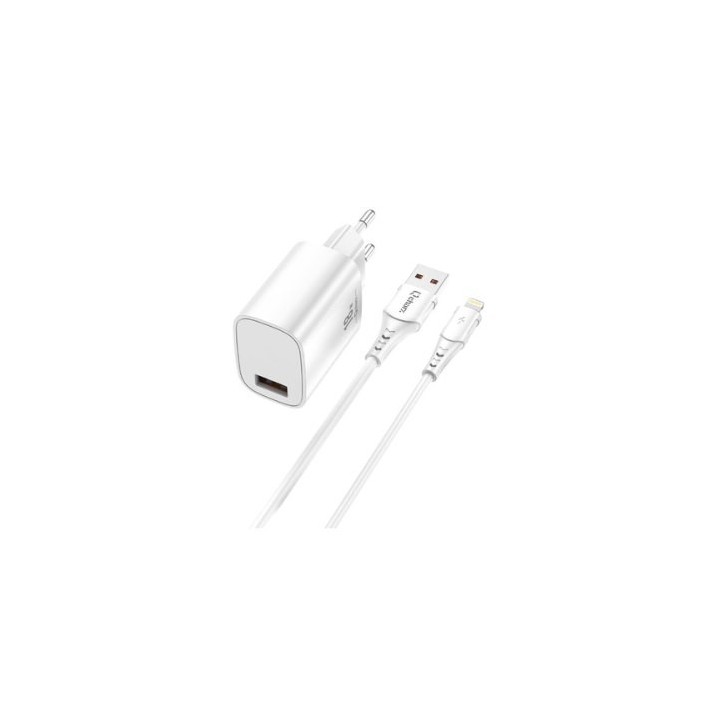 cargador cable qcharx artemisa 18w light 18w puerto usb a  blanco cable lightning