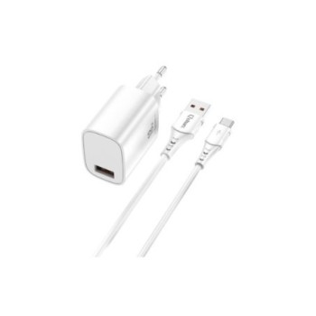 cargador cable qcharx artemisa 18w tipo c 18w puerto usb a  blanco cable tipo c