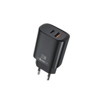 cargador qcharx eros 33w 33w 2puertos tipoc usb a negro