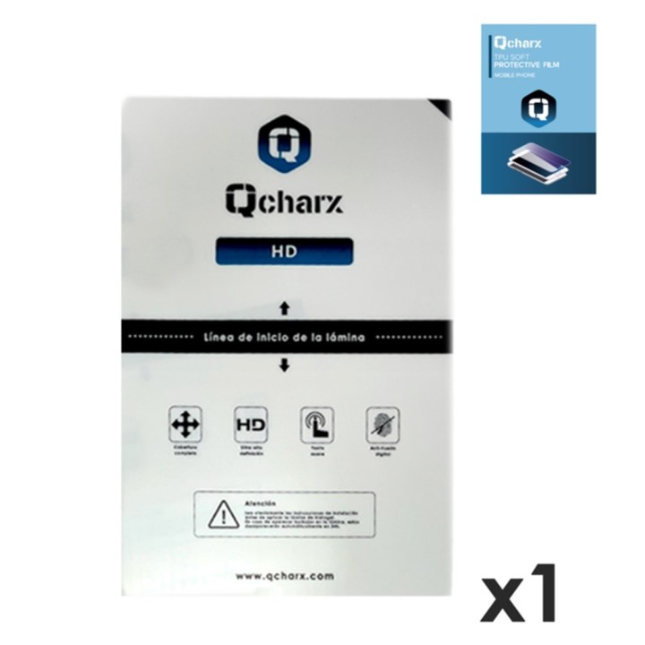 qcharx international laminas de proteccion frontales para tablet qcharx hidrogel hd  qx1 1 unidad