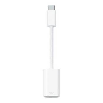 apple adaptador lightning a usb tipo c apple macho   hembra blanco