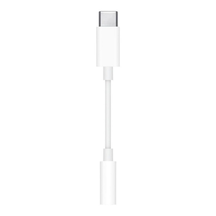 apple cable usb tipo c a jack 3.5mm apple macho   hembra blanco