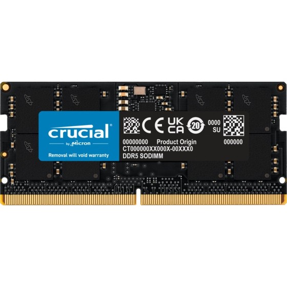 crucial memoria ram ddr5 16gb crucial    sodimm   4800 mhz   pc5 38400 cl40