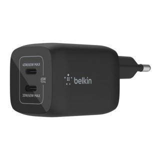 belkin cargador de pared belkin wch013vfbk 65w 2x usb tipo c negro