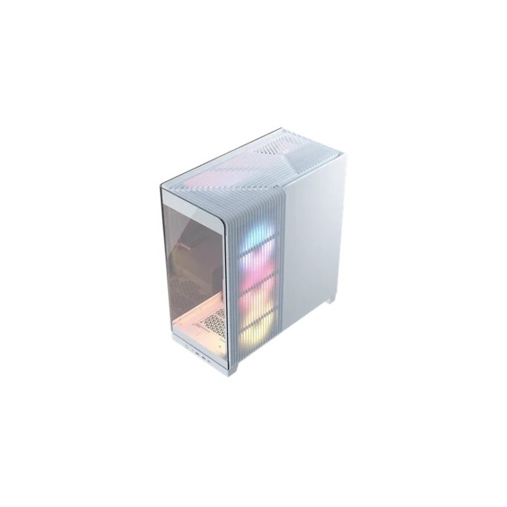 corsair corsair 4500x lx r rgb tempered glass mid tower, white midi tower blanco