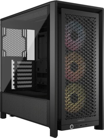 corsair corsair frame 4000d rs argb midi tower negro