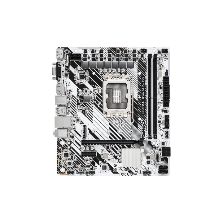 asrock asrock h610m hdv/m.2+ d5 intel h610 lga 1700 micro atx