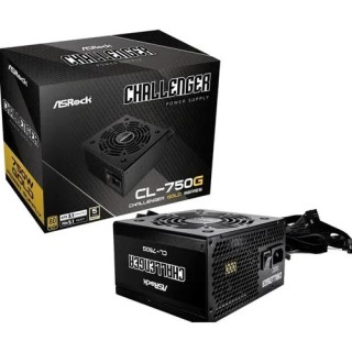 asrock fuente alimentacion asrock cl 750g,psu,750w,80 plus gold,120mm,active pfc,pci e 5.1  12+4pin