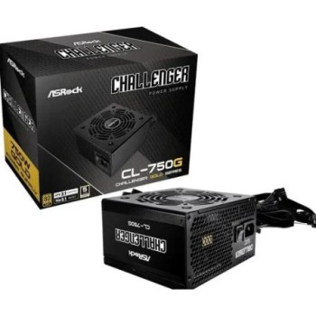 asrock fuente alimentacion asrock cl 750g,psu,750w,80 plus gold,120mm,active pfc,pci e 5.1  12+4pin