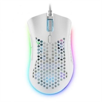 mars gaming mouse raton mars gaming optico usb 7 botones 32000ppp rgb blanco