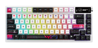 asus asus rog azoth x teclado juego usb + rf wireless + bluetooth negro, blanco