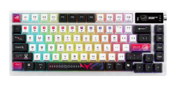 asus asus rog azoth x teclado juego usb + rf wireless + bluetooth negro, blanco